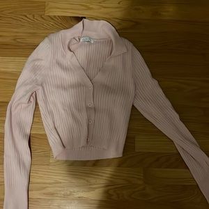 Emory Park collared sweater - light pink